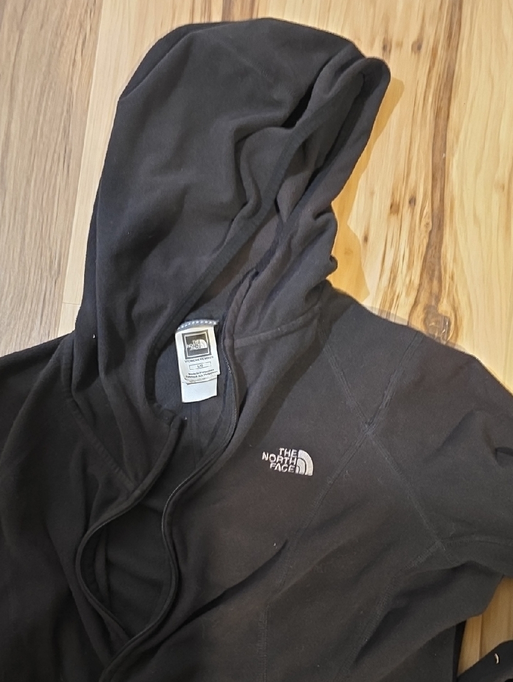 The North Face Black Hoodie with White Logo